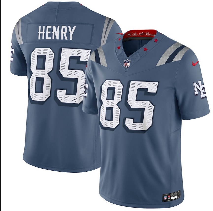 Men New England Patriots #85 Henry Nike 2025 Rivalries blue Limited Jersey